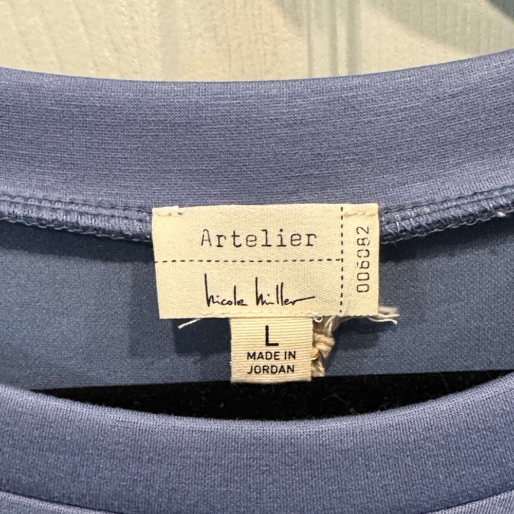 Nicole Miller Blue Tie-Front Women's Dress - Picture 2 of 4